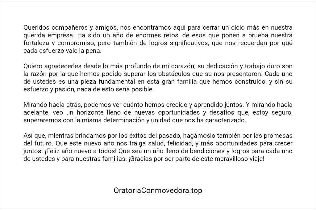 plantilla de Discurso de fin de año empresarial 